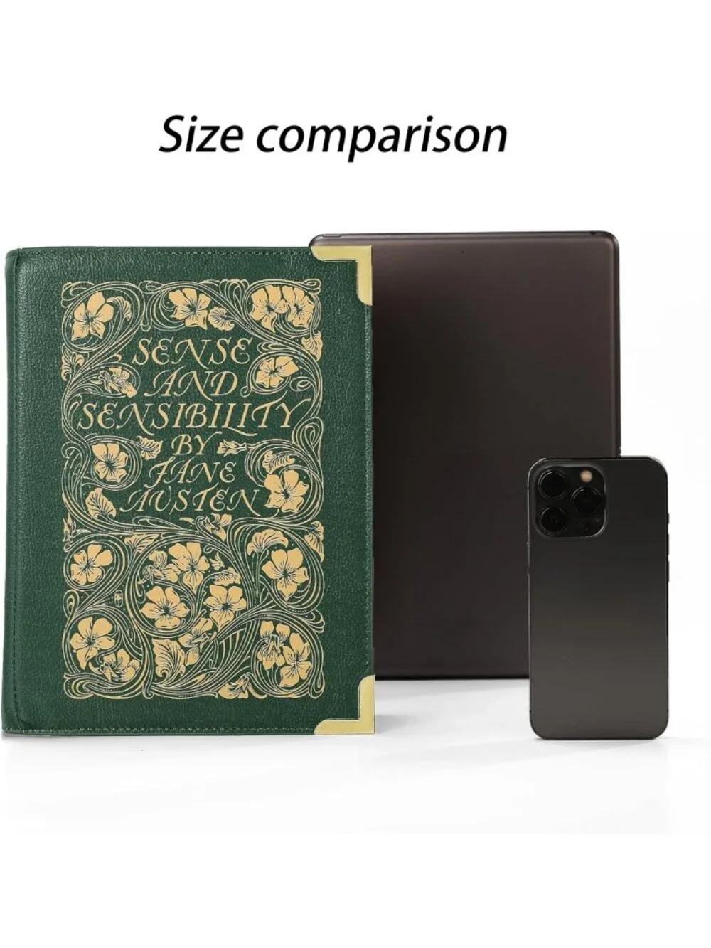 Large Book Shaped Clutch Purse, Vegan Leather Crossbody Bag for Book Lovers